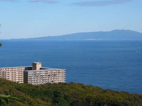 伊豆大島を望むリゾートマンションが売りに出ています。