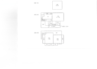 別邸　部屋の位置図（現況優先）(間取)