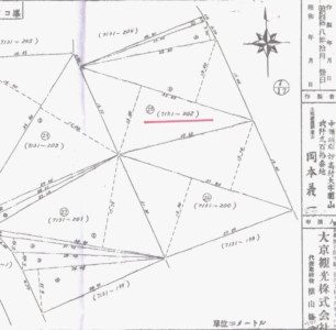 赤線地番測量図