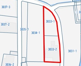 間口の広い陽当たりのよい土地