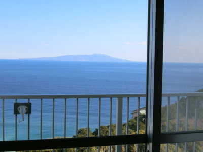 お部屋から海・大島を