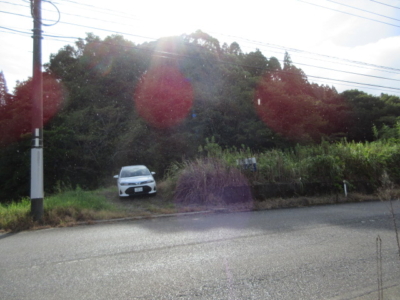 県道からの進入路