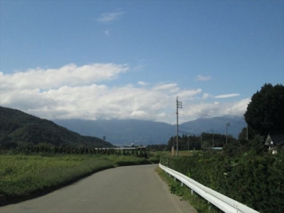 周辺道路から望む中央アルプス(周辺)