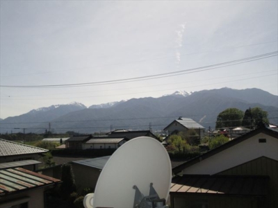2階ベランダからの中央アルプスの山並み(周辺)