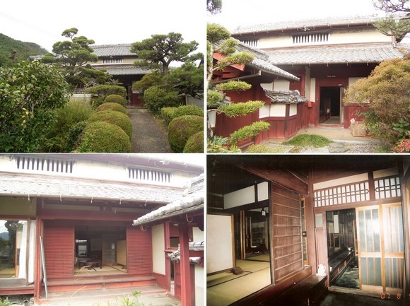 豪農の瓦葺古民家。大黒柱、梁太く立派。独特な造りの応接玄関が目を引く。温泉・亀岡市街近い。 2