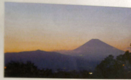 ベランダから富士山望みます